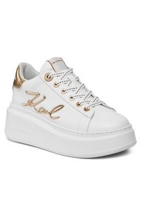 Karl Lagerfeld - KARL LAGERFELD Sneakersy KL63510A Biały. Kolor: biały. Materiał: skóra