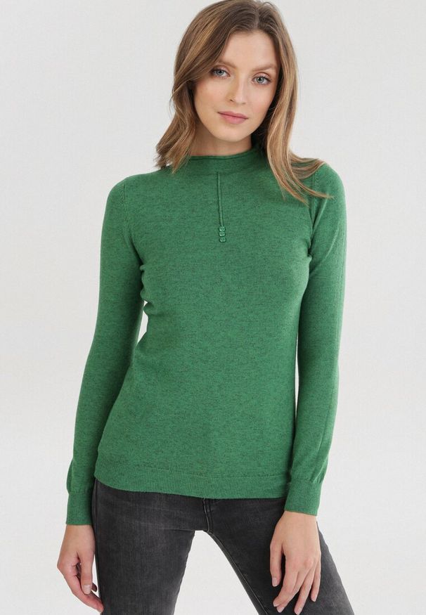 Born2be - Zielony Sweter Sharera. Kolor: zielony