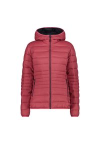 CMP - Kurtka z ociepleniem zapinana na zamek błyskawiczny z odpinanym kapturem Sorona. Typ kołnierza: kaptur. Kolor: czerwony. Materiał: puch. Sezon: zima. Sport: turystyka piesza #1