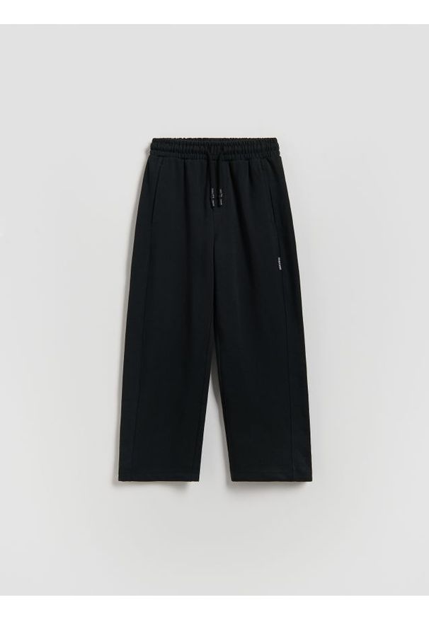 Reserved - Bawełniane spodnie - czarny. Kolor: czarny. Materiał: bawełna
