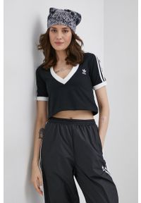 adidas Originals - Adidas Originals T-shirt Adicolor damski kolor czarny. Okazja: na co dzień. Kolor: czarny. Materiał: bawełna, dzianina. Styl: casual