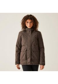 Regatta - Kurtka turystyczna damska Ezdale wodoodporna ocieplana. Kolor: brązowy. Sport: turystyka piesza #1