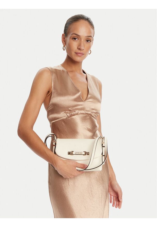 Guess Torebka Lefia HWBG96 44190 Écru. Kolor: kremowy. Materiał: skórzane