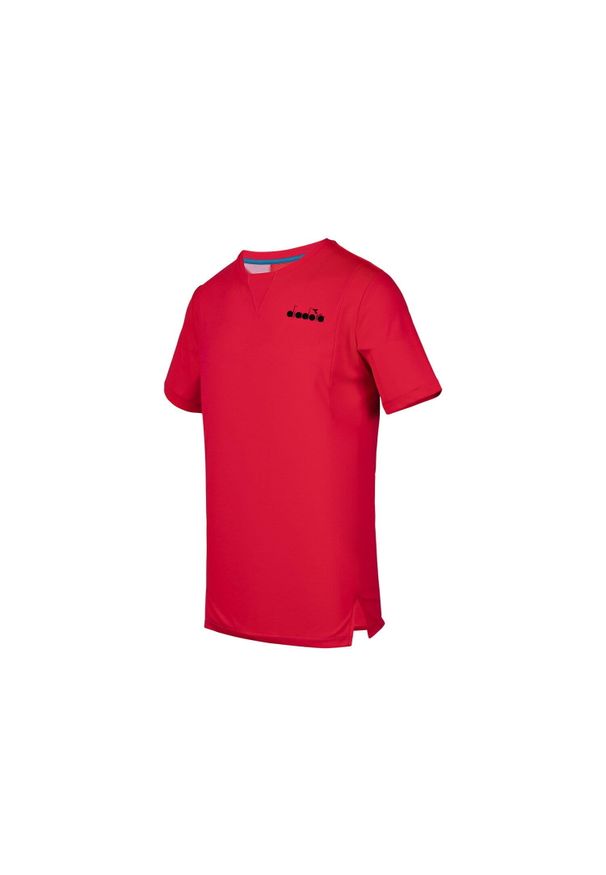 Koszulka do tenisa z krótkim rekawem męska Diadora EASY TENNIS fluo lava. Kolor: czerwony. Długość: krótkie. Sport: tenis