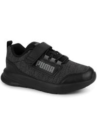Puma - Buty dziecięce sportowe sneakersy na rzep czarne PUMA EVOLVE. Zapięcie: rzepy. Kolor: czarny. Sport: turystyka piesza