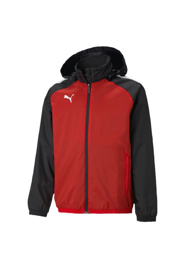 Kurtka dziecięca Puma Team Liga All Weather. Kolor: czerwony. Sport: piłka nożna