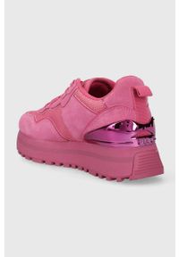 Liu Jo sneakersy LIU JO MAXI WONDER 52 kolor różowy BF3011PX02700021. Zapięcie: sznurówki. Kolor: różowy. Materiał: guma. Obcas: na platformie #5