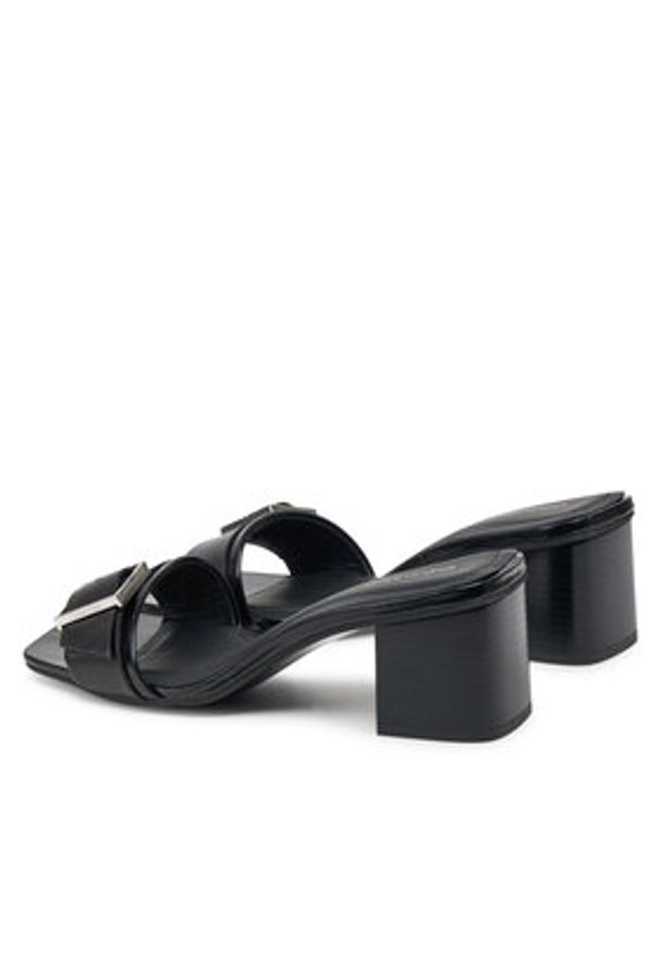 Calvin Klein Klapki Heel Mule 50 W/Buckle - Lth HW0HW02478 Czarny. Kolor: czarny. Materiał: skóra