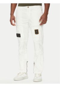 Aeronautica Militare Spodnie materiałowe 251PA1387CT1493 Biały Regular Fit. Kolor: biały. Materiał: bawełna