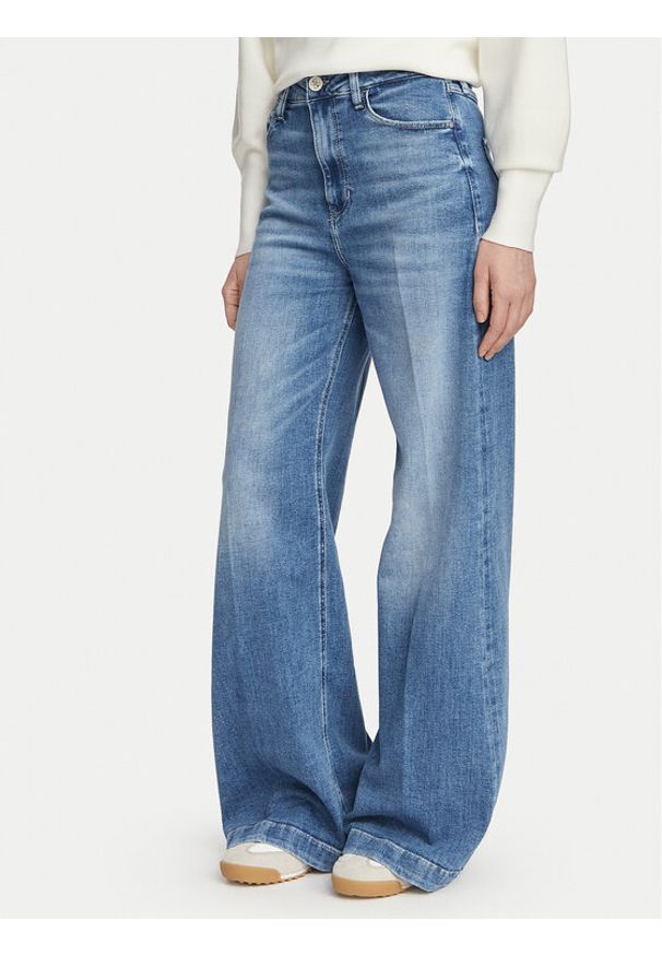Guess Jeansy W6YA1C D1337 Niebieski Wide Leg. Kolor: niebieski