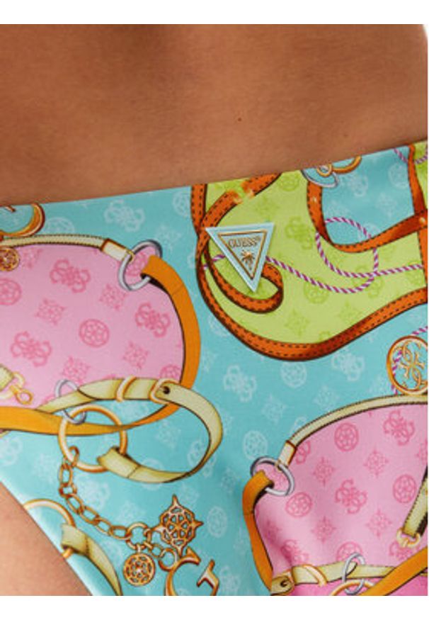 Guess Dół od bikini E5GO15 KCR12 Kolorowy. Materiał: syntetyk. Wzór: kolorowy