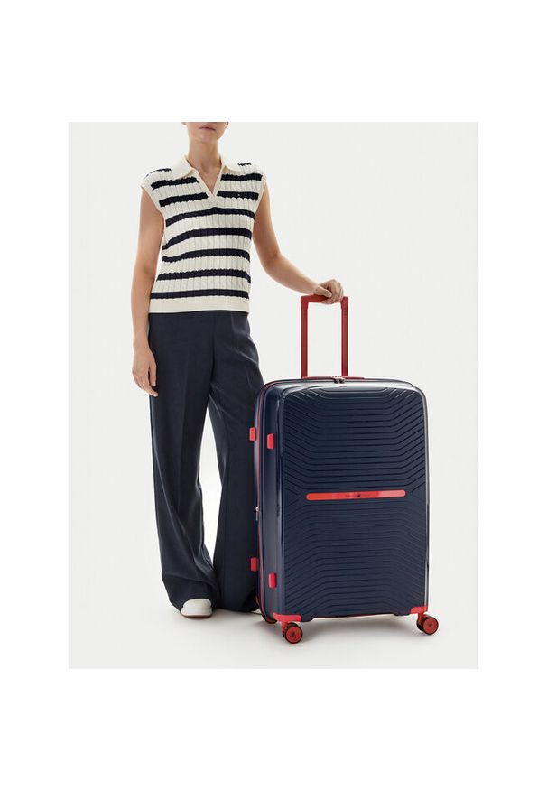 Walizka duża Beverly Hills Polo Club. Kolor: niebieski