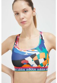 adidas Performance biustonosz sportowy Farm Rio wzorzysty. Materiał: skóra, materiał. Rodzaj stanika: wyciągane miseczki. Sport: fitness, taniec #4