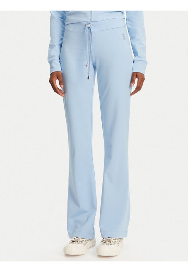 Juicy Couture Spodnie dresowe Apollo JCWBJ125311 Błękitny Flared Leg. Kolor: niebieski. Materiał: bawełna