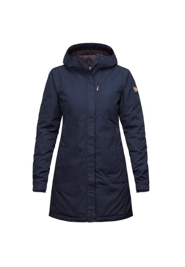 Fjällräven - Płaszcz damski Fjallraven Kiruna Padded Parka. Kolor: niebieski. Materiał: puch. Sport: turystyka piesza