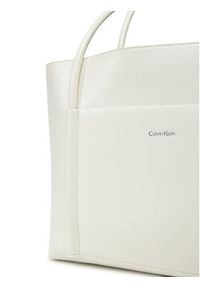 Calvin Klein Torebka Ck Linn Medium Shopper K60K613110 Biały. Kolor: biały. Materiał: skórzane