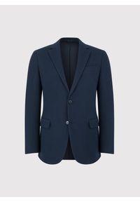 Pako Lorente - PAKO LORENTE – Granatowa żakardowa marynarka męska. Kolor: niebieski. Materiał: żakard #4