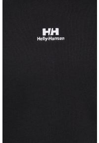 Helly Hansen bluza YU HOODIE 2.0 męska kolor czarny z kapturem gładka 53582. Okazja: na co dzień. Typ kołnierza: kaptur. Kolor: czarny. Materiał: dzianina. Wzór: gładki. Styl: casual #2