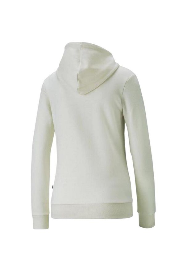 Puma - Bluza Z Haftem Dla Kobiet Essentials. Kolor: beżowy. Wzór: haft
