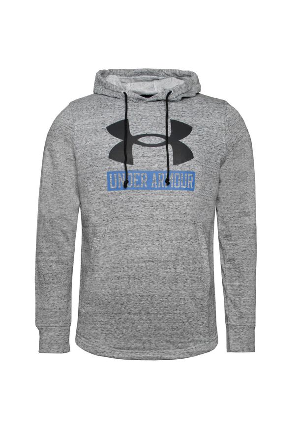 Under Armour - Bluza z kapturem Męska Rival Terry Logo. Typ kołnierza: kaptur. Kolor: wielokolorowy, czarny, szary