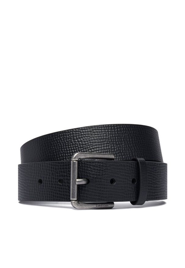 Calvin Klein Pasek Casual Roller Buckle 40Mm LV04D7098G Czarny. Kolor: czarny. Materiał: skóra. Styl: casual