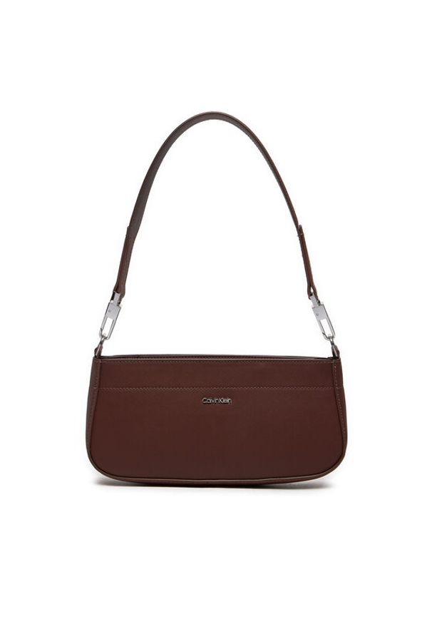 Calvin Klein Torebka Ck Business Shoulder Bag_Saf K60K612579 Brązowy. Kolor: brązowy. Materiał: skórzane