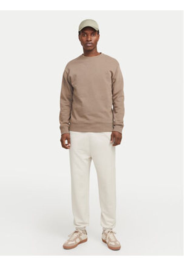 Jack & Jones Spodnie dresowe Morgan 12257964 Beżowy Regular Fit. Kolor: beżowy. Materiał: bawełna, syntetyk