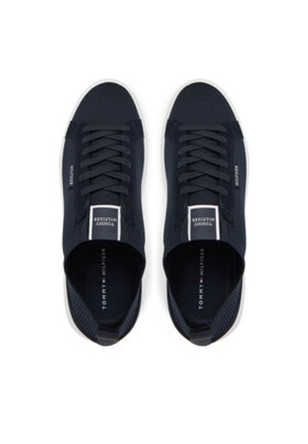 TOMMY HILFIGER - Tommy Hilfiger Sneakersy Light Cupsole Knit Seasonal FM0FM05403 Granatowy. Kolor: niebieski. Materiał: materiał