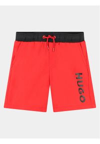 Hugo Szorty kąpielowe G00002 S Czerwony Regular Fit. Kolor: czerwony. Materiał: syntetyk