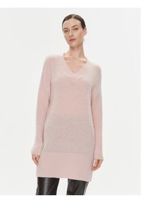 Marella Sweter Nimbe 2339460739200 Różowy Regular Fit. Kolor: różowy. Materiał: wełna