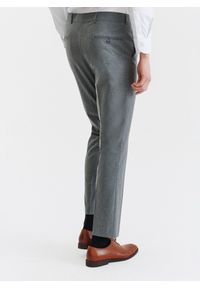 Pako Lorente - PAKO LORENTE – Szare gładkie spodnie garniturowe. Kolor: szary. Materiał: poliester, wiskoza, elastan. Wzór: gładki #3