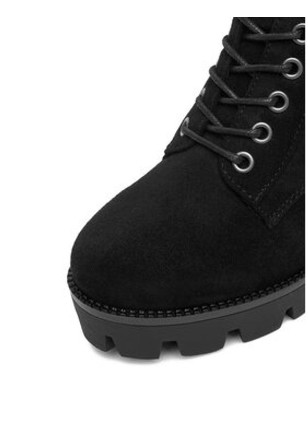 DeeZee Botki 23756-4-BLACK SU Czarny. Kolor: czarny. Materiał: materiał