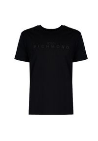 John Richmond T-Shirt "Escorial". Okazja: na co dzień. Materiał: bawełna. Długość rękawa: krótki rękaw. Długość: krótkie. Wzór: nadruk. Styl: casual