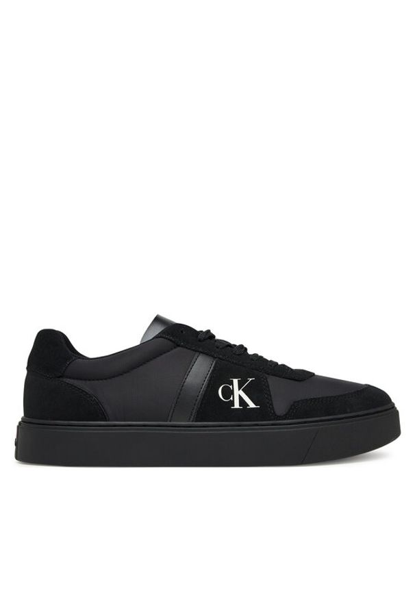 Calvin Klein Sneakersy Classic Cups Lace Mix Emb Tongue YM0YM01395 Czarny. Kolor: czarny. Materiał: skóra