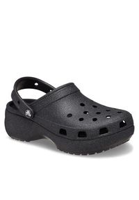 Crocs Klapki Classic Platform Glitter Clog W 207241 Czarny. Kolor: czarny. Obcas: na platformie #6