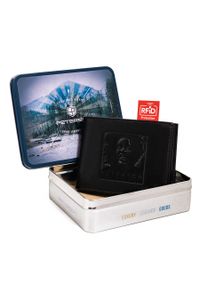Tłoczony portfel skórzany Peterson PTN 304BOB-5613 BLAC czarny. Kolor: czarny. Materiał: skóra