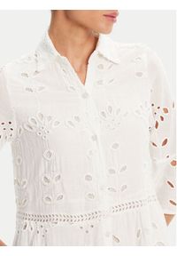 Iconique Sukienka koszulowa IC25-005 Biały Relaxed Fit. Kolor: biały. Materiał: bawełna. Typ sukienki: koszulowe #5