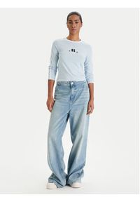Guess Jeans Bluzka W6RI17 J1314 Błękitny Regular Fit. Kolor: niebieski. Materiał: bawełna #4
