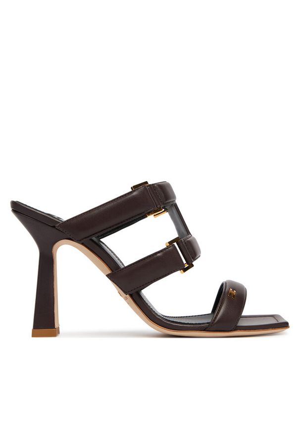 Klapki Elisabetta Franchi. Kolor: brązowy