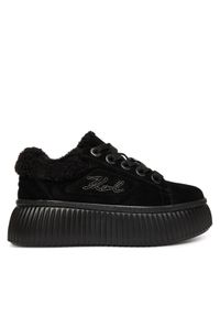 Karl Lagerfeld - KARL LAGERFELD Sneakersy Kreeper Lo KL42312 Czarny. Kolor: czarny. Materiał: zamsz, skóra