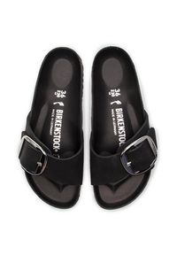 Birkenstock Klapki Madrid Big Buckle 1006523 Czarny. Kolor: czarny. Materiał: skóra, nubuk #8