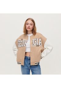 House - Bluza bomber z motywem college Georgia - Beżowy. Kolor: beżowy #1