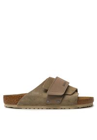 Birkenstock Klapki Kyoto Lenb 1015572 Beżowy. Kolor: beżowy. Materiał: nubuk, skóra