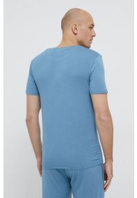 Ted Baker T-shirt piżamowy gładka. Kolor: niebieski. Materiał: dzianina. Wzór: gładki #5
