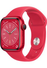 APPLE - Smartwatch Apple Apple Watch Series 8 GPS + Cellular 41mm (PRODUCT)RED Aluminium Case with (PRODUCT)RED Sport Band - Regular. Rodzaj zegarka: smartwatch. Styl: sportowy