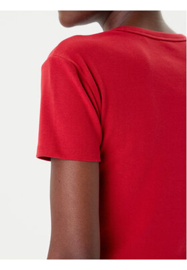 Hugo - HUGO T-Shirt Delanor 50512000 Czerwony Slim Fit. Kolor: czerwony. Materiał: bawełna