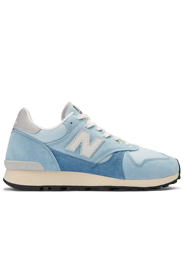 Buty New Balance M475VTG - niebieskie. Okazja: na co dzień. Kolor: niebieski. Materiał: zamsz, materiał. Szerokość cholewki: normalna