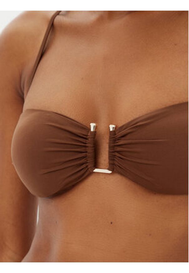 Max Mara Beachwear Góra od bikini Amelia 2516821199 Brązowy. Kolor: brązowy. Materiał: syntetyk