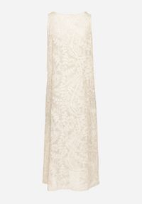 Born2be - Beżowa Szydełkowa Sukienka z Bawełny w Stylu Boho Baniretia. Okazja: na co dzień, na spacer, na imprezę. Kolor: beżowy. Materiał: bawełna. Styl: boho #7