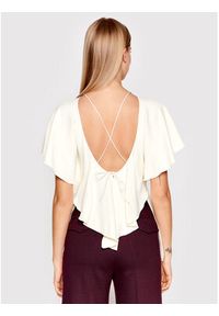Victoria Victoria Beckham Bluzka Drape 1122WTP003178B Żółty Regular Fit. Kolor: żółty. Materiał: wiskoza #4